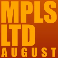 minneapolis limited in orange on a burnt red background